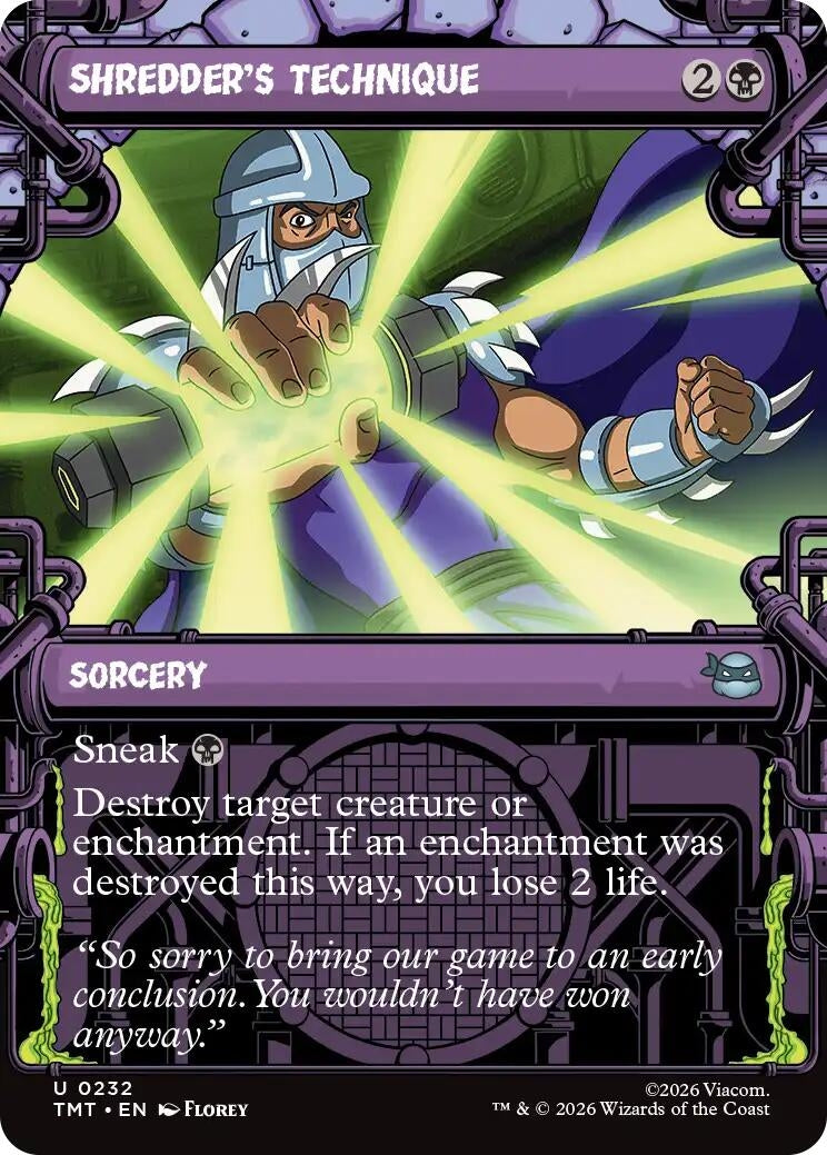 Image for Shredder's Technique (Showcase) (232) (TMT) - Magic: The Gathering