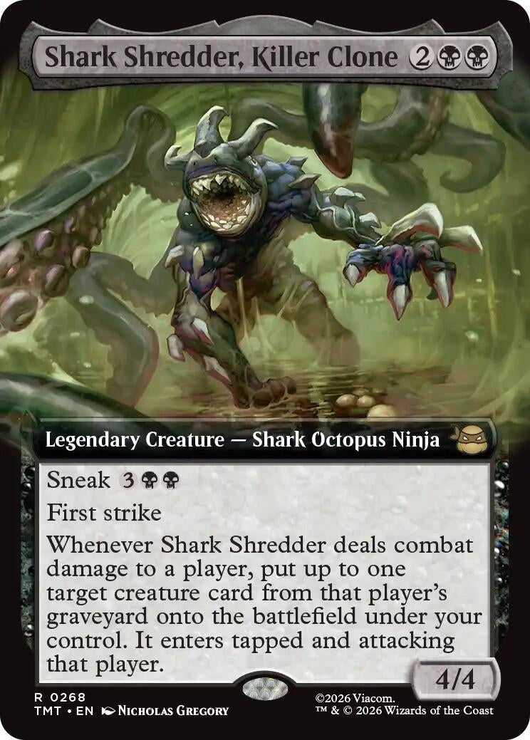 Image for Shark Shredder, Killer Clone (Extended Art) (268) (TMT) - Magic: The Gathering