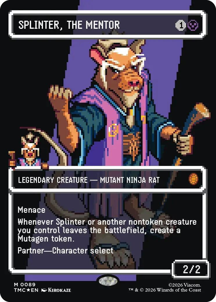 Image for Splinter, the Mentor (0089) (Borderless) (Surge Foil) (89) (TMC) - Magic: The Gathering