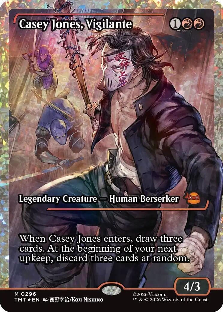 Image for Casey Jones, Vigilante (0296) (Showcase) (Fracture Foil) (296) (TMT) - Magic: The Gathering