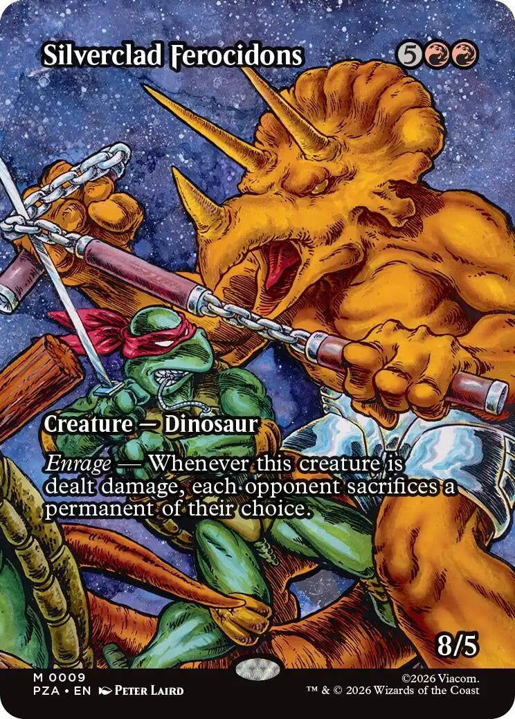 Image for Silverclad Ferocidons (Borderless) (9) (PZA) - Magic: The Gathering