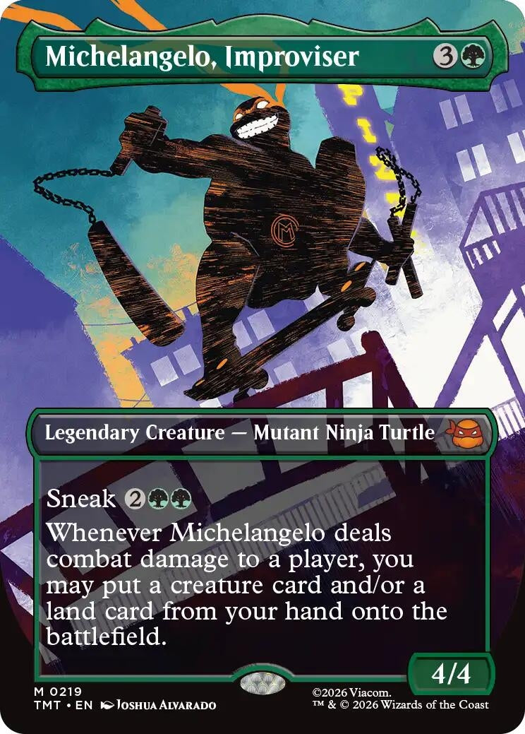Image for Michelangelo, Improviser (Borderless) (219) (TMT) - Magic: The Gathering
