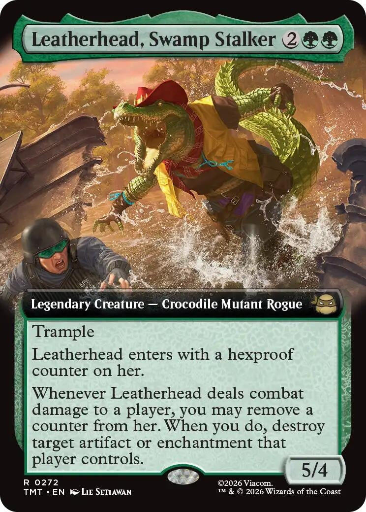 Image for Leatherhead, Swamp Stalker (Extended Art) (272) (TMT) - Magic: The Gathering