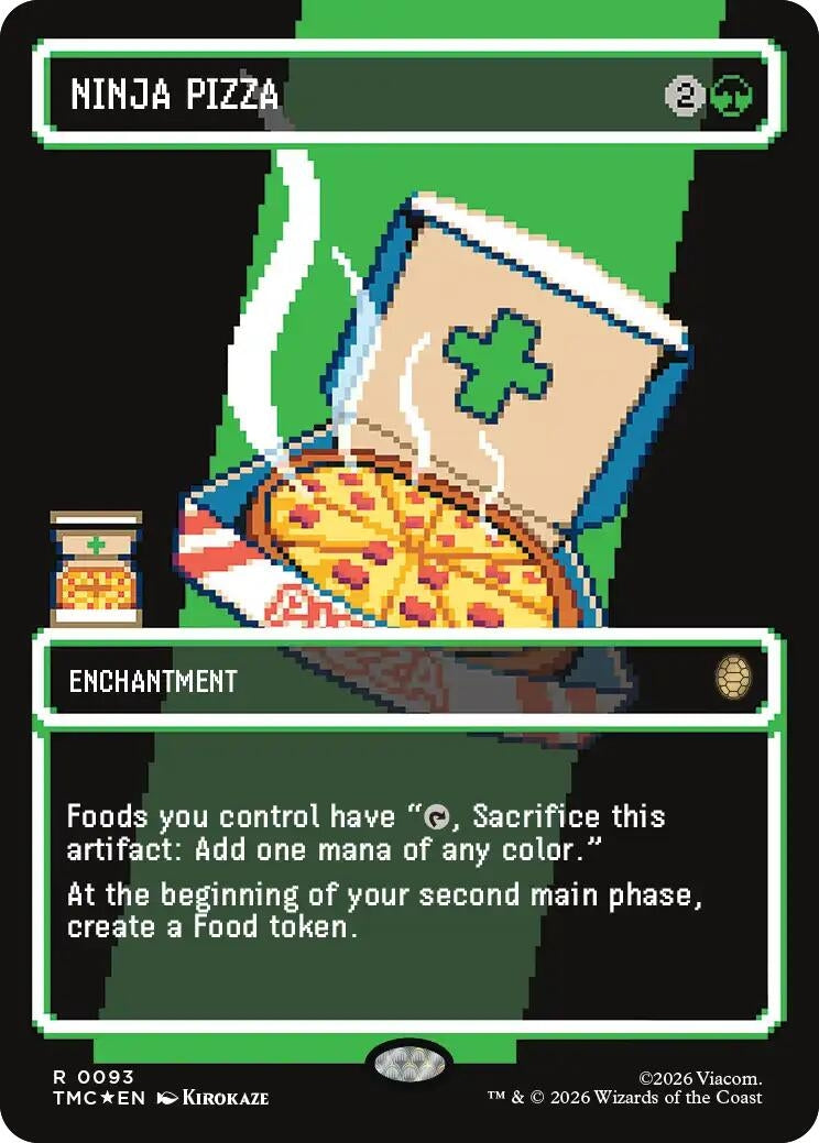 Image for Ninja Pizza (Borderless) (Surge Foil) (93) (TMC) - Magic: The Gathering