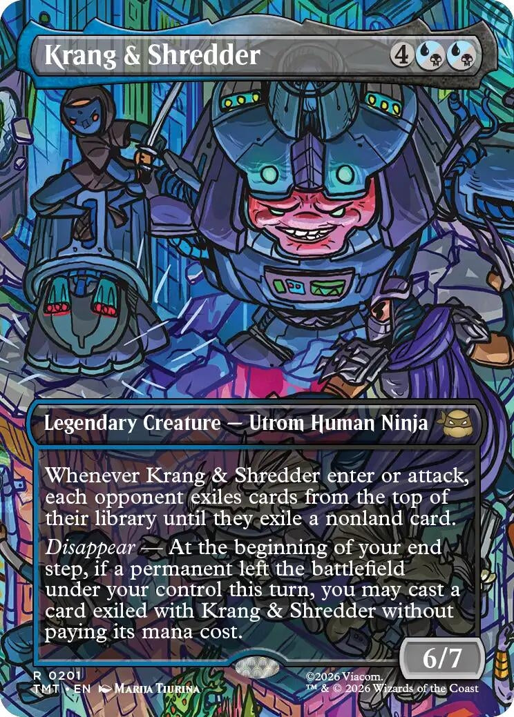 Image for Krang & Shredder (Borderless) (201) (TMT) - Magic: The Gathering