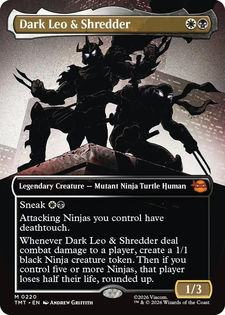 Image for Dark Leo & Shredder (Borderless) (220) (TMT) - Magic: The Gathering