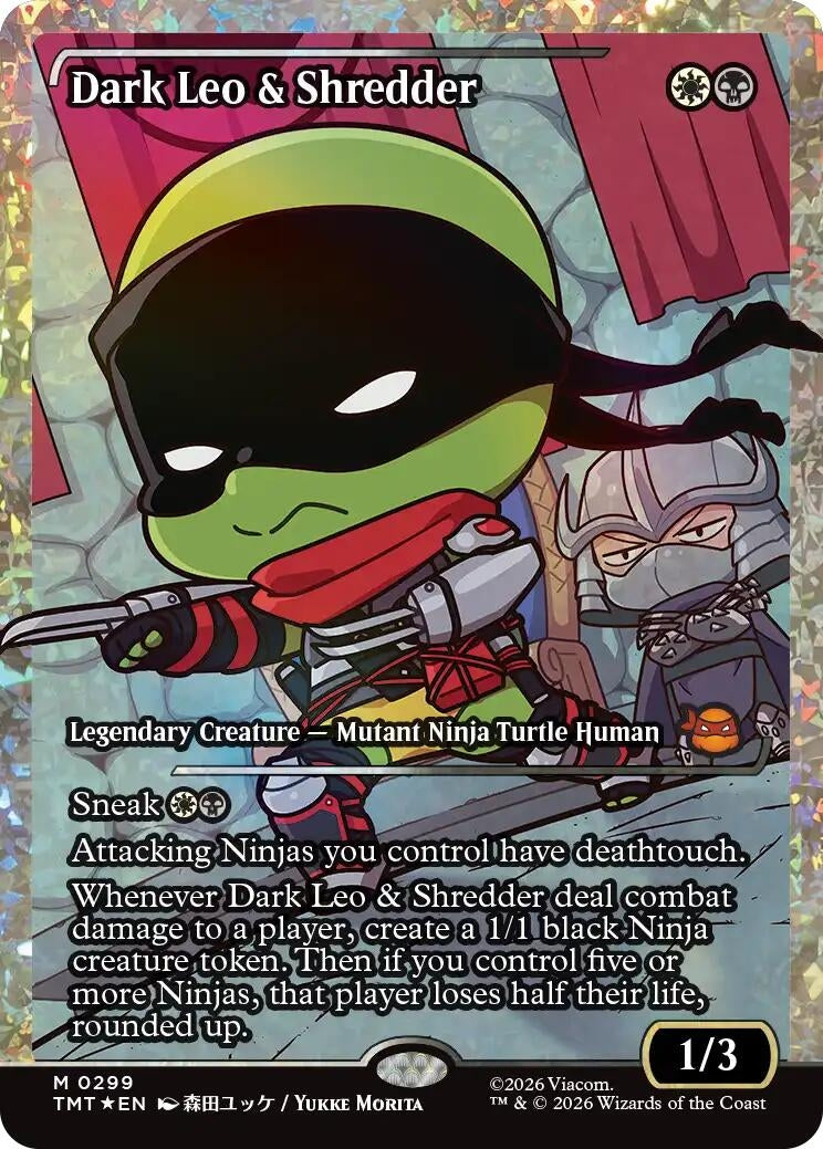 Image for Dark Leo & Shredder (Showcase) (Fracture Foil) (299) (TMT) - Magic: The Gathering