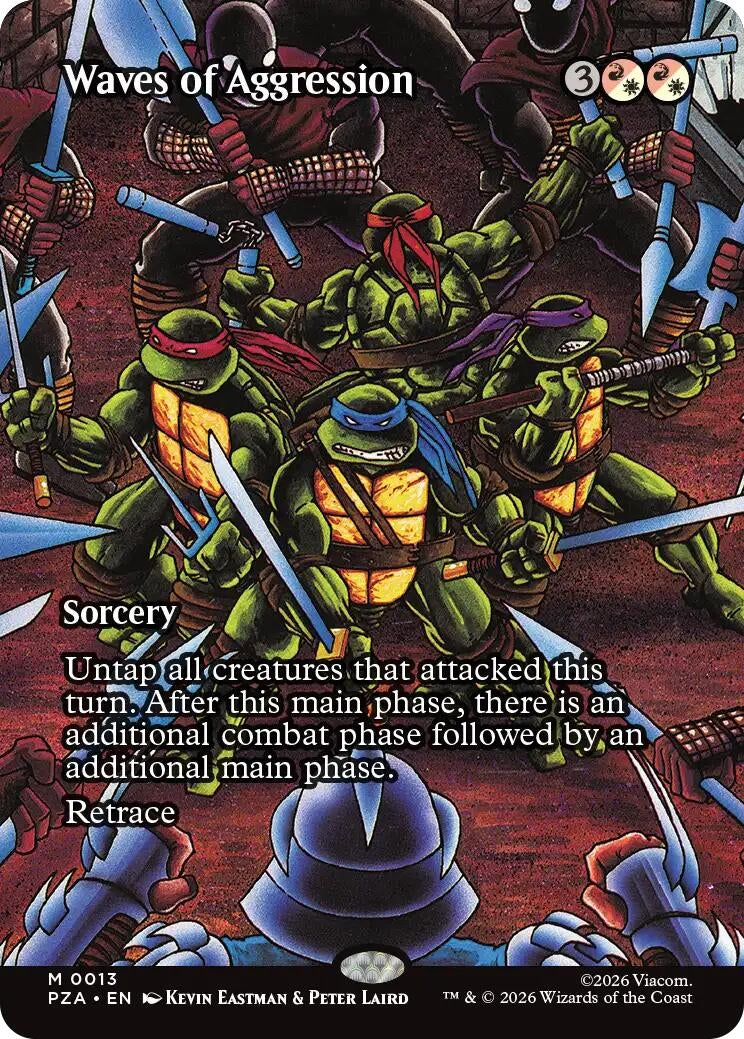 Image for Waves of Aggression (Borderless) (13) (PZA) - Magic: The Gathering