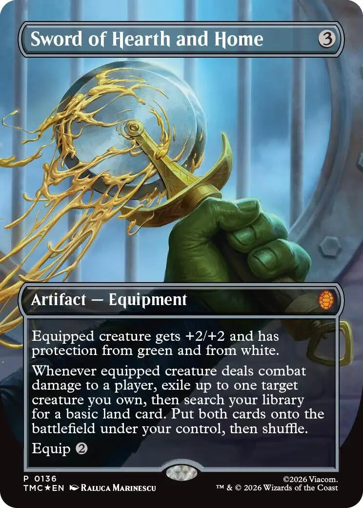 Image for Sword of Hearth and Home (Borderless) (136) (TMC) - Magic: The Gathering