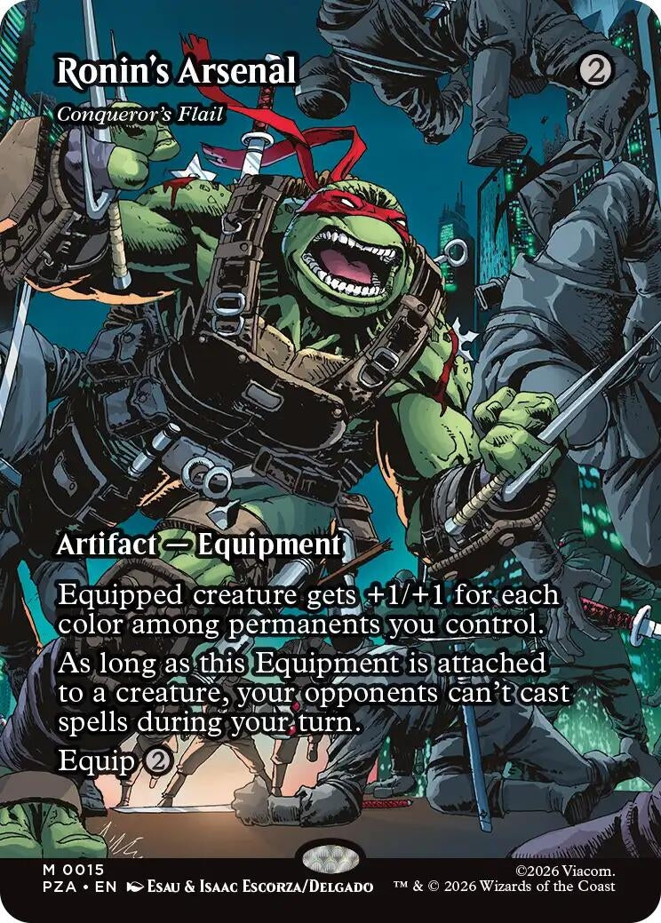 Image for Ronin's Arsenal - Conqueror's Flail (Borderless) (15) (PZA) - Magic: The Gathering