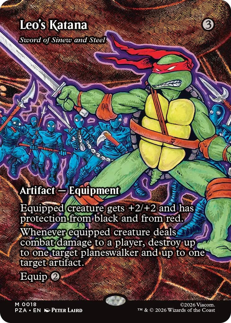 Image for Leo's Katana - Sword of Sinew and Steel (Borderless) (18) (PZA) - Magic: The Gathering