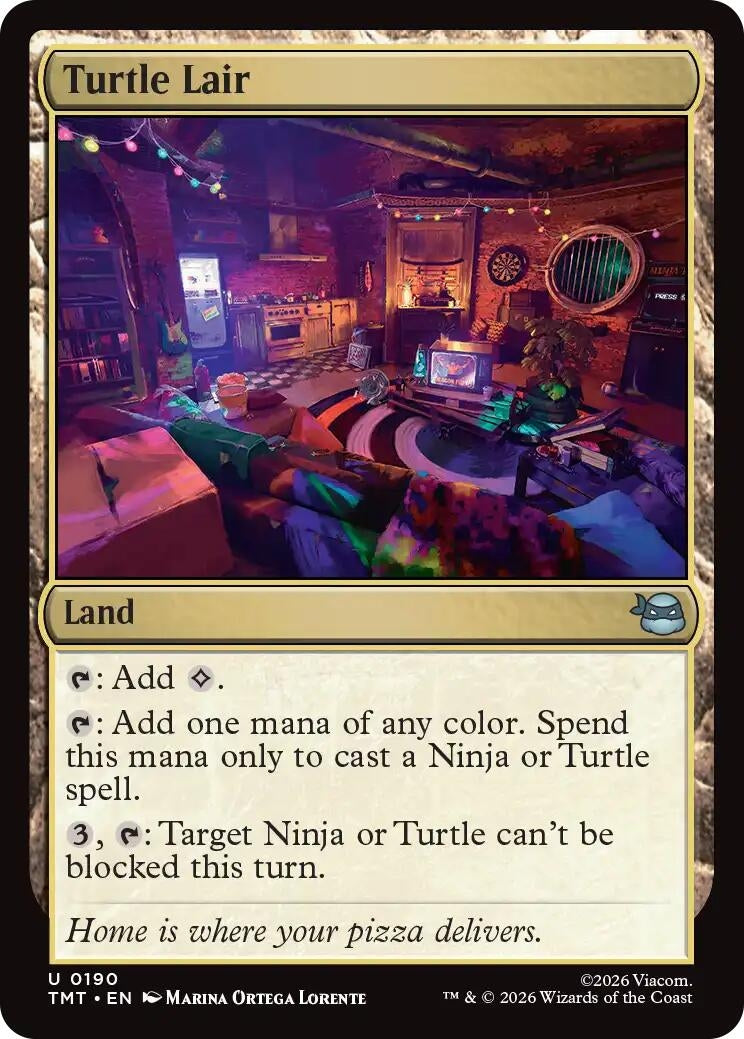Image for Turtle Lair (190) (TMT) - Magic: The Gathering