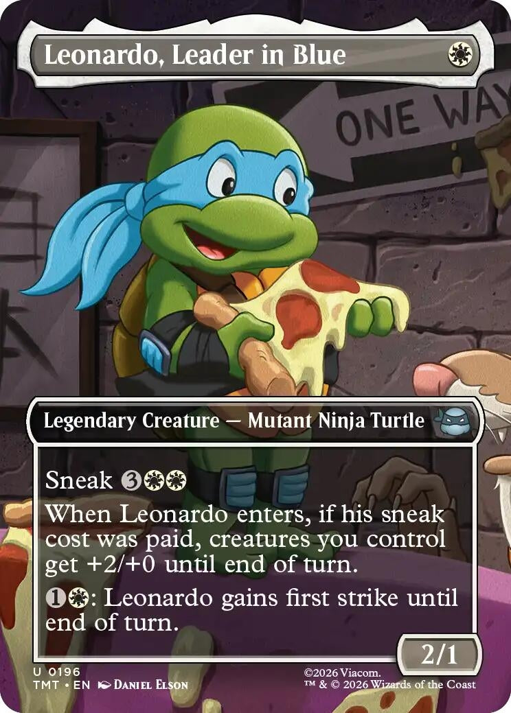 Image for Leonardo, Leader in Blue (Borderless) (196) (TMT) - Magic: The Gathering