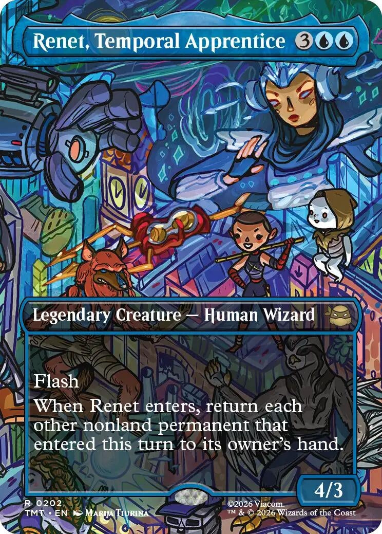 Image for Renet, Temporal Apprentice (Borderless) (202) (TMT) - Magic: The Gathering