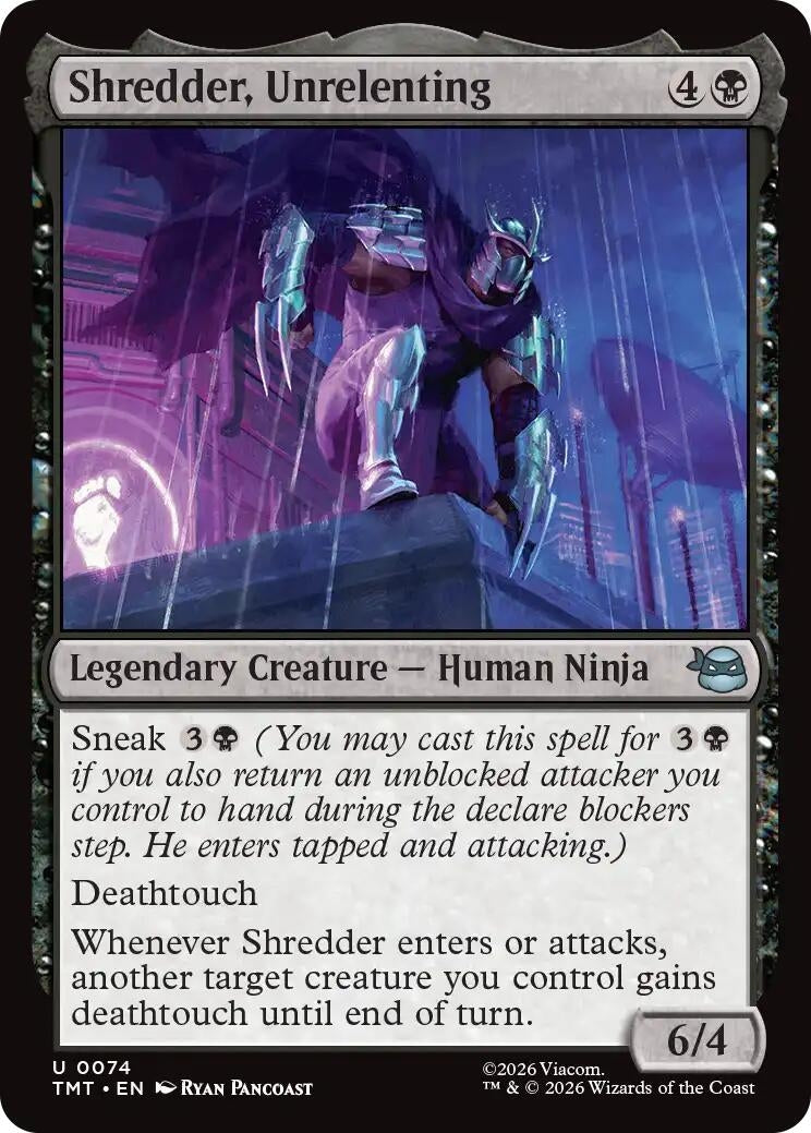 Image for Shredder, Unrelenting (74) (TMT) - Magic: The Gathering