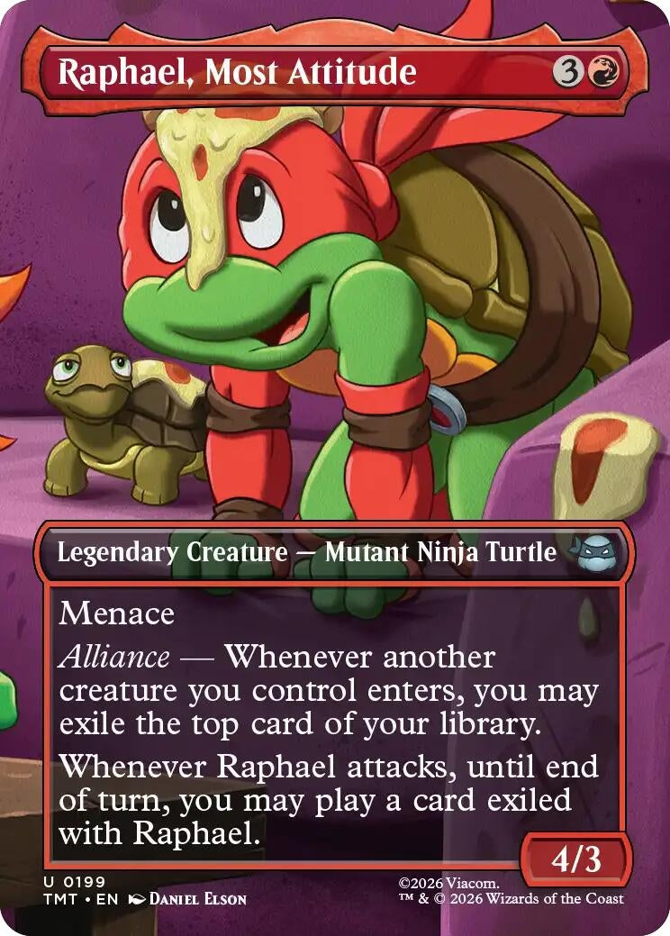 Image for Raphael, Most Attitude (Borderless) (199) (TMT) - Magic: The Gathering