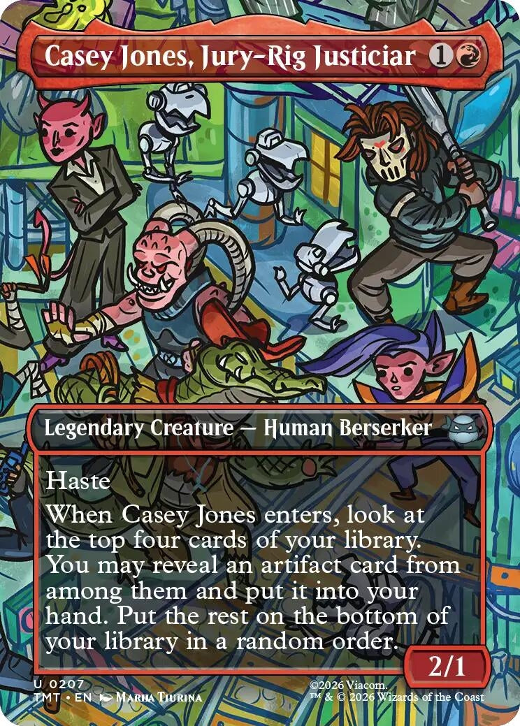 Image for Casey Jones, Jury-Rig Justiciar (Borderless) (207) (TMT) - Magic: The Gathering