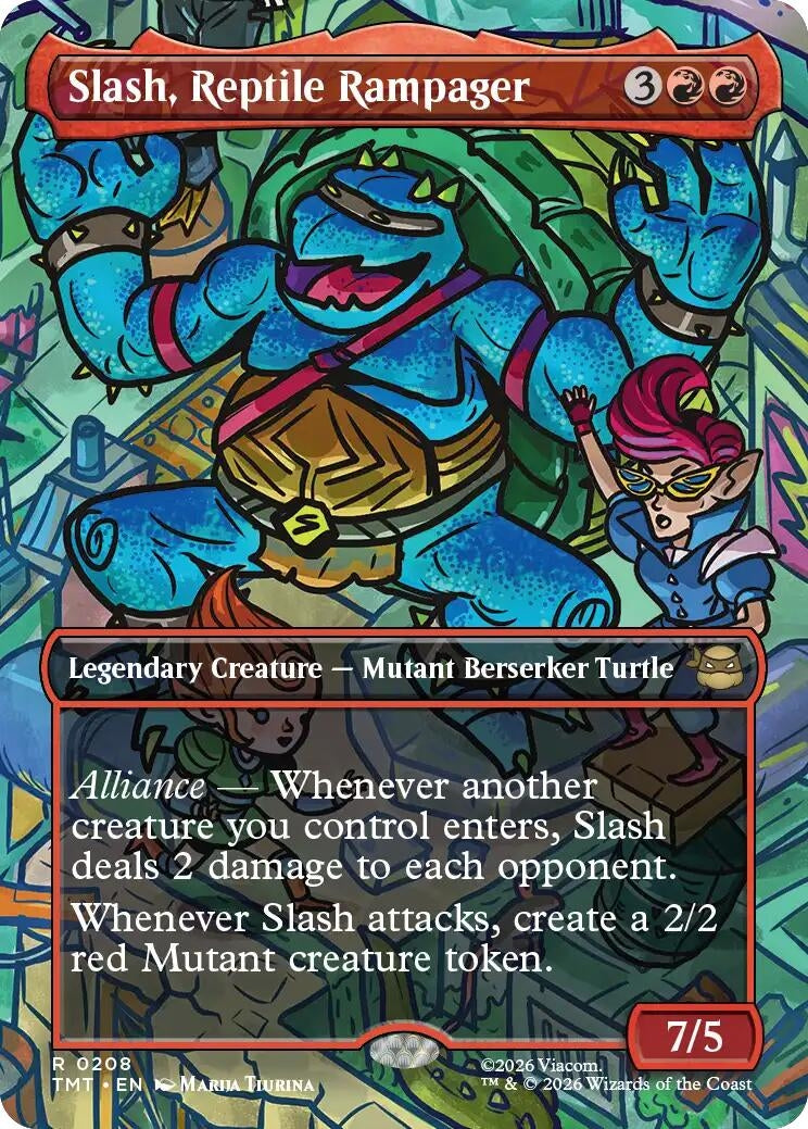 Image for Slash, Reptile Rampager (Borderless) (208) (TMT) - Magic: The Gathering