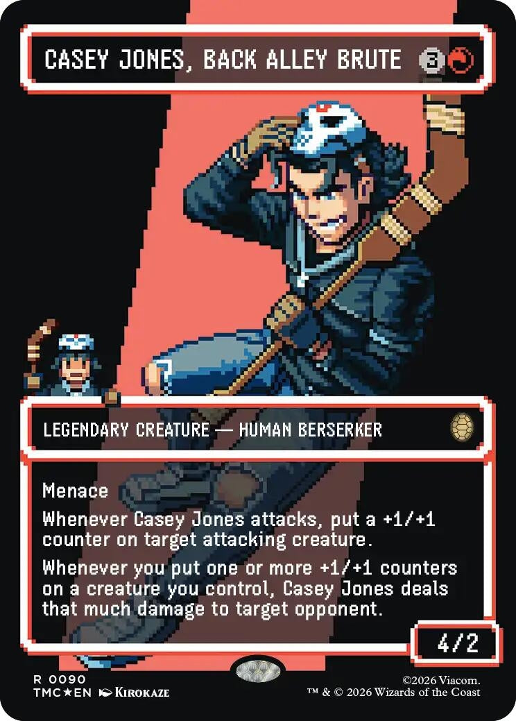 Image for Casey Jones, Back Alley Brute (Borderless) (Surge Foil) (90) (TMC) - Magic: The Gathering