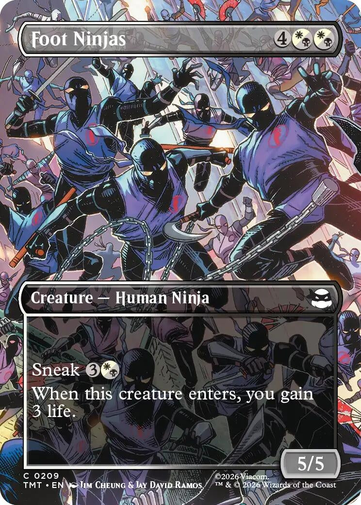 Image for Foot Ninjas (Borderless) (209) (TMT) - Magic: The Gathering