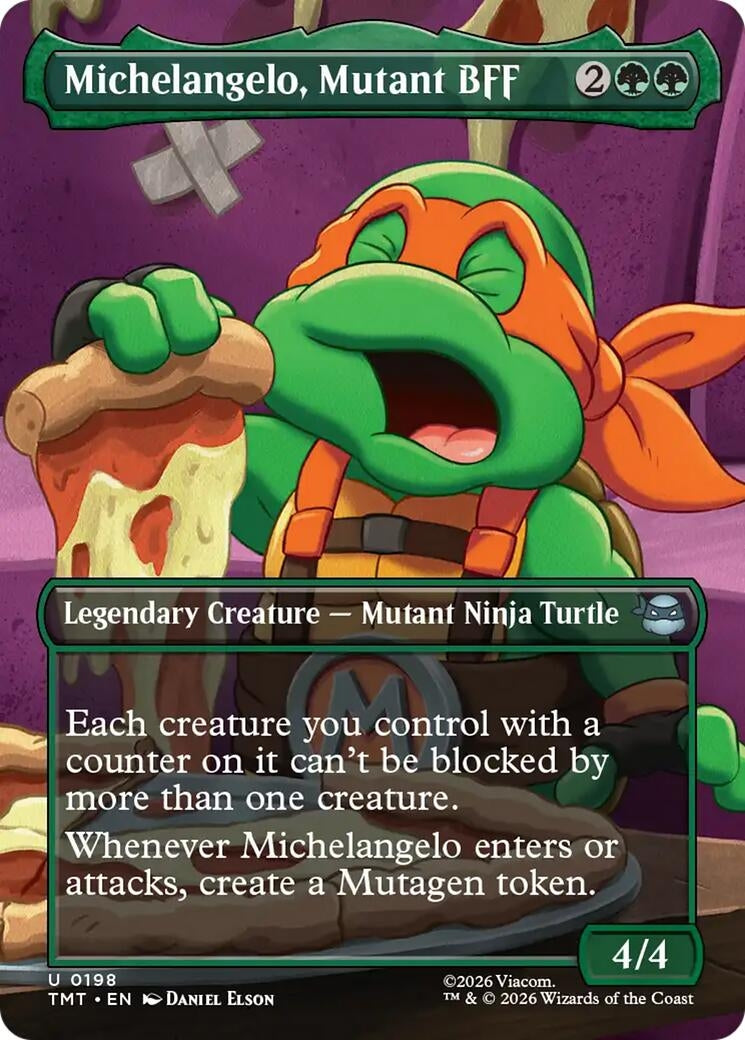 Image for Michelangelo, Mutant BFF (Borderless) (198) (TMT) - Magic: The Gathering