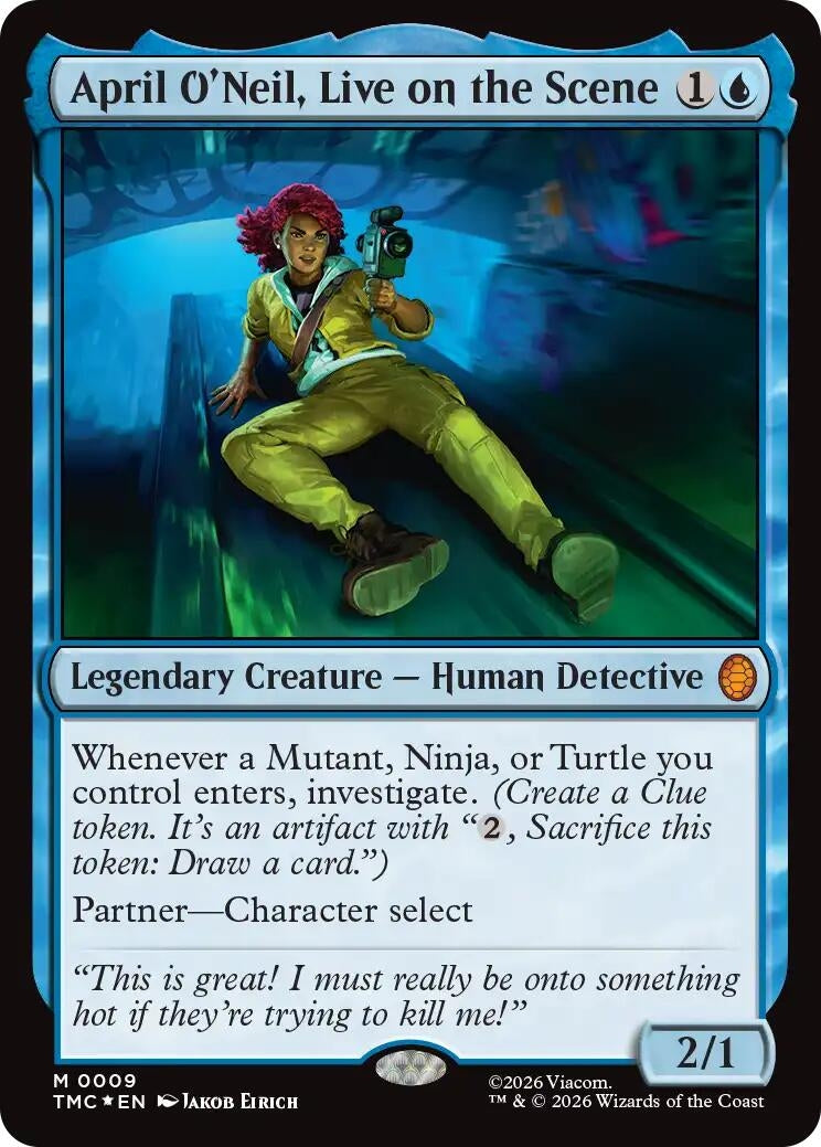 Image for April O'Neil, Live on the Scene (Surge Foil) (9) (TMC) - Magic: The Gathering