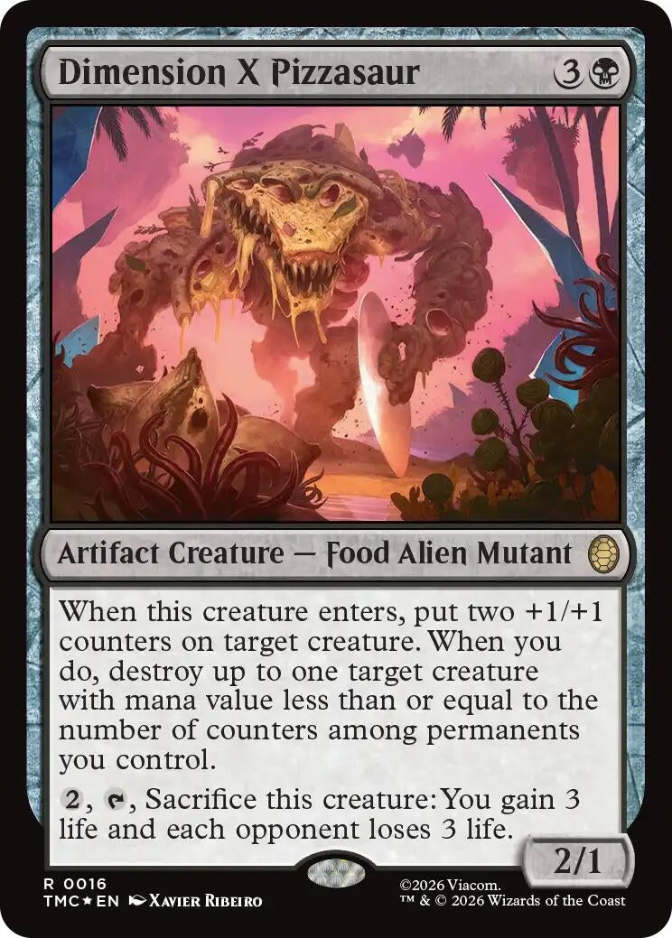 Image for Dimension X Pizzasaur (Surge Foil) (16) (TMC) - Magic: The Gathering