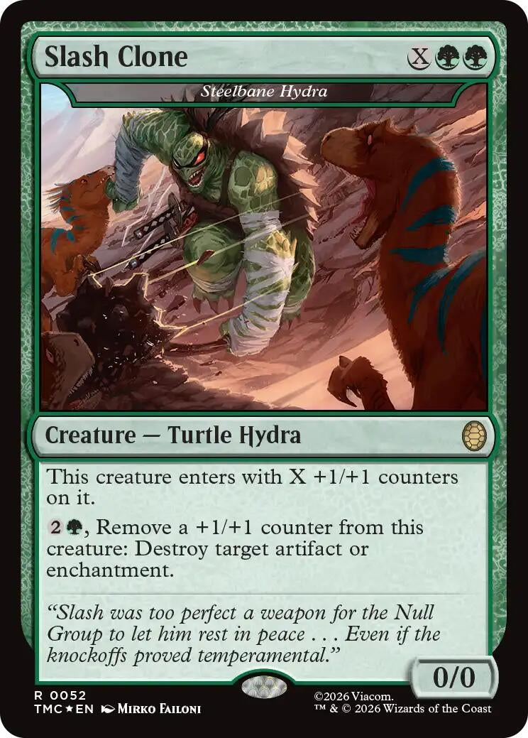 Image for Slash Clone - Steelbane Hydra (Surge Foil) (52) (TMC) - Magic: The Gathering