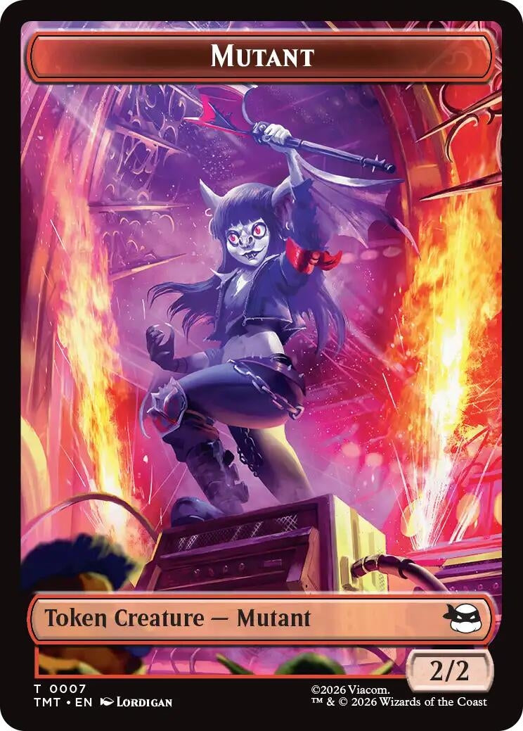Image for Mutant // Ninja Turtle Spirit Double-Sided Token (7 // 3) (TMT) - Magic: The Gathering