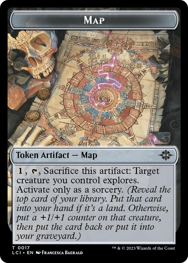 Image for Treasure (0018) // Map Double-Sided Token (17 // 18) (LCI) - Magic: The Gathering