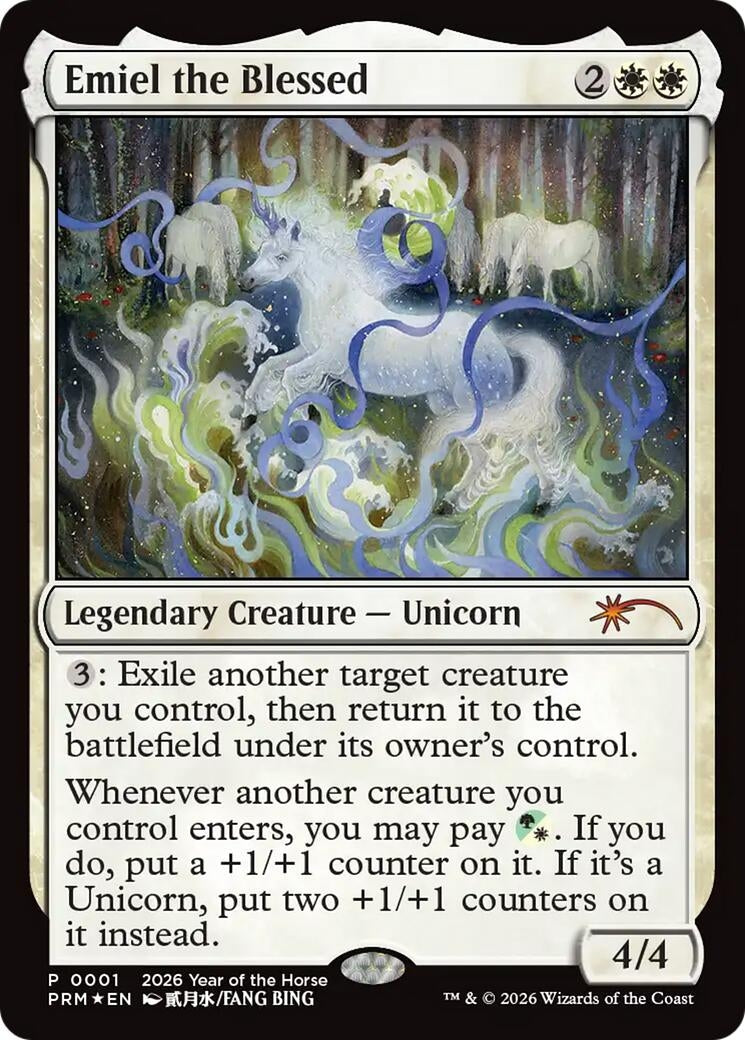 Image for Emiel the Blessed (Year of the Horse 2026) (1) (SSP) - Magic: The Gathering