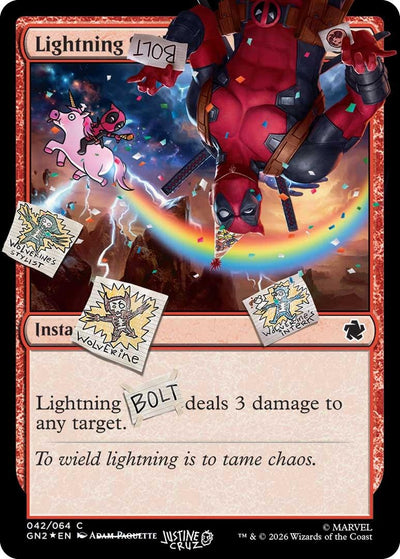 Lightning Bolt (042) (Pool Party Foil) (42) (SLD)