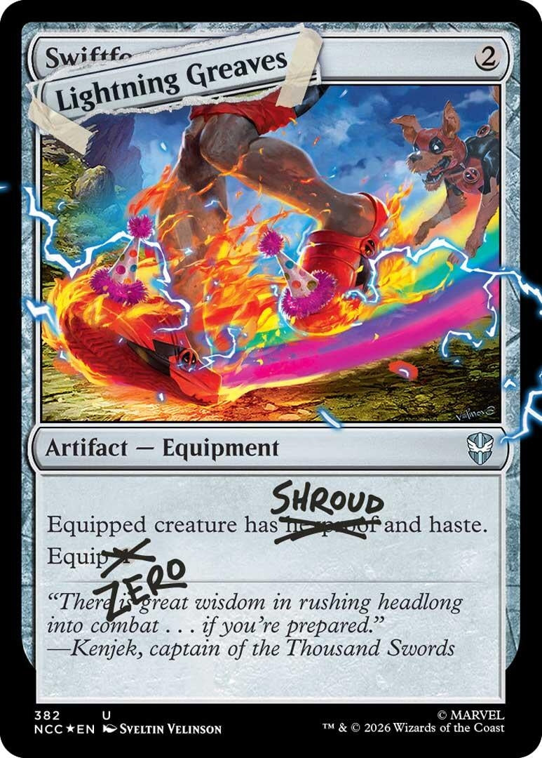 Image for Lightning Greaves (382) (Pool Party Foil) (382) (SLD) - Magic: The Gathering