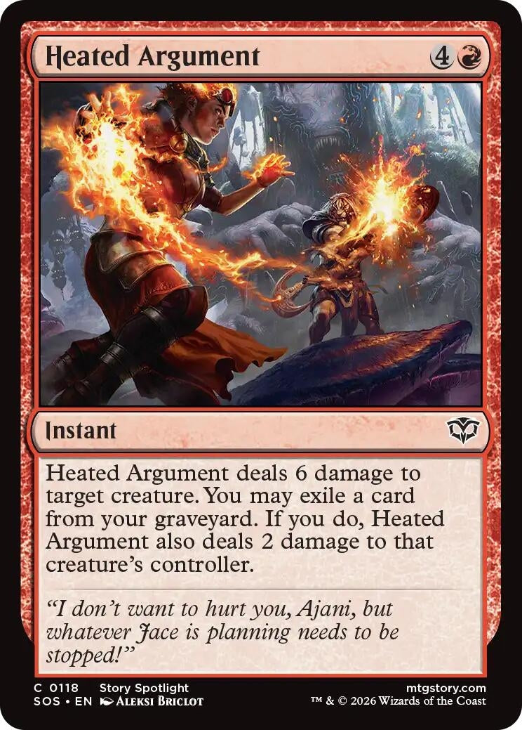 Image for Heated Argument (118) (SOS) - Magic: The Gathering