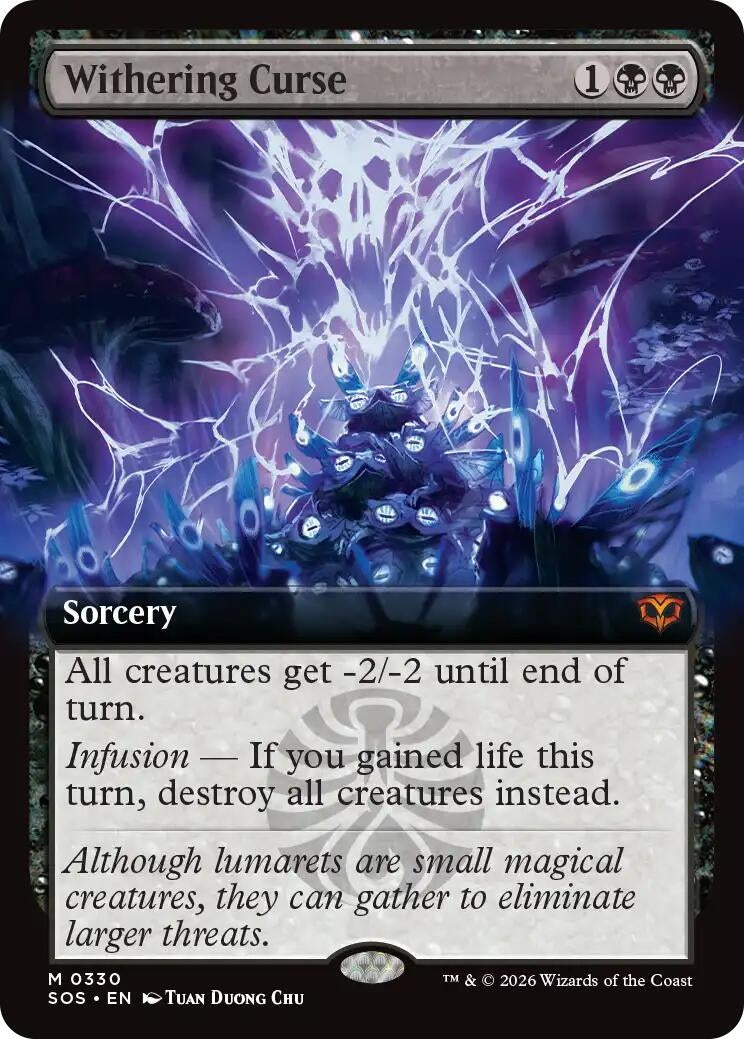 Image for Withering Curse (Extended Art) (330) (SOS) - Magic: The Gathering