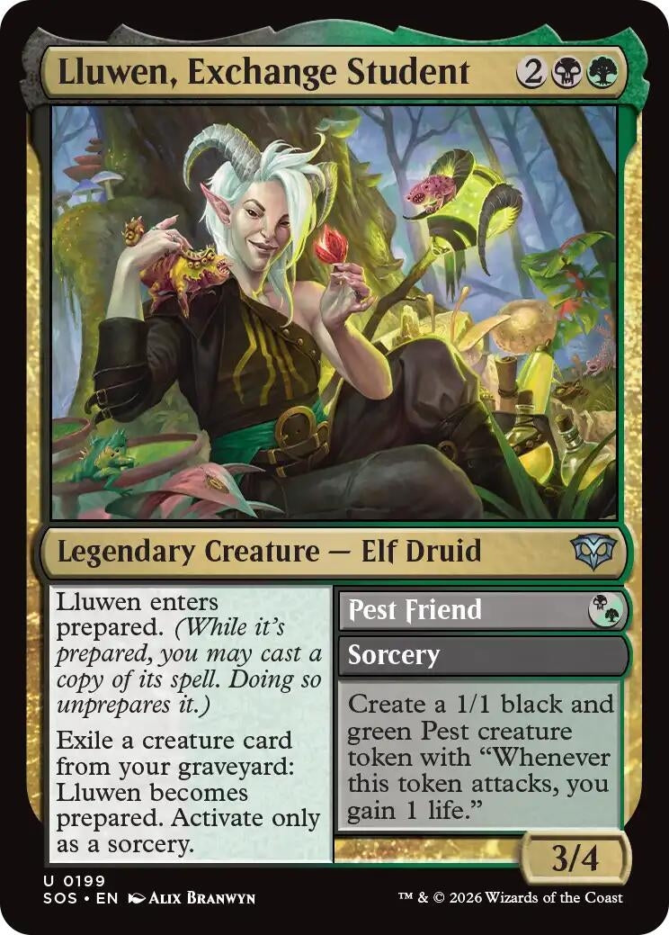 Image for Lluwen, Exchange Student (199) (SOS) - Magic: The Gathering