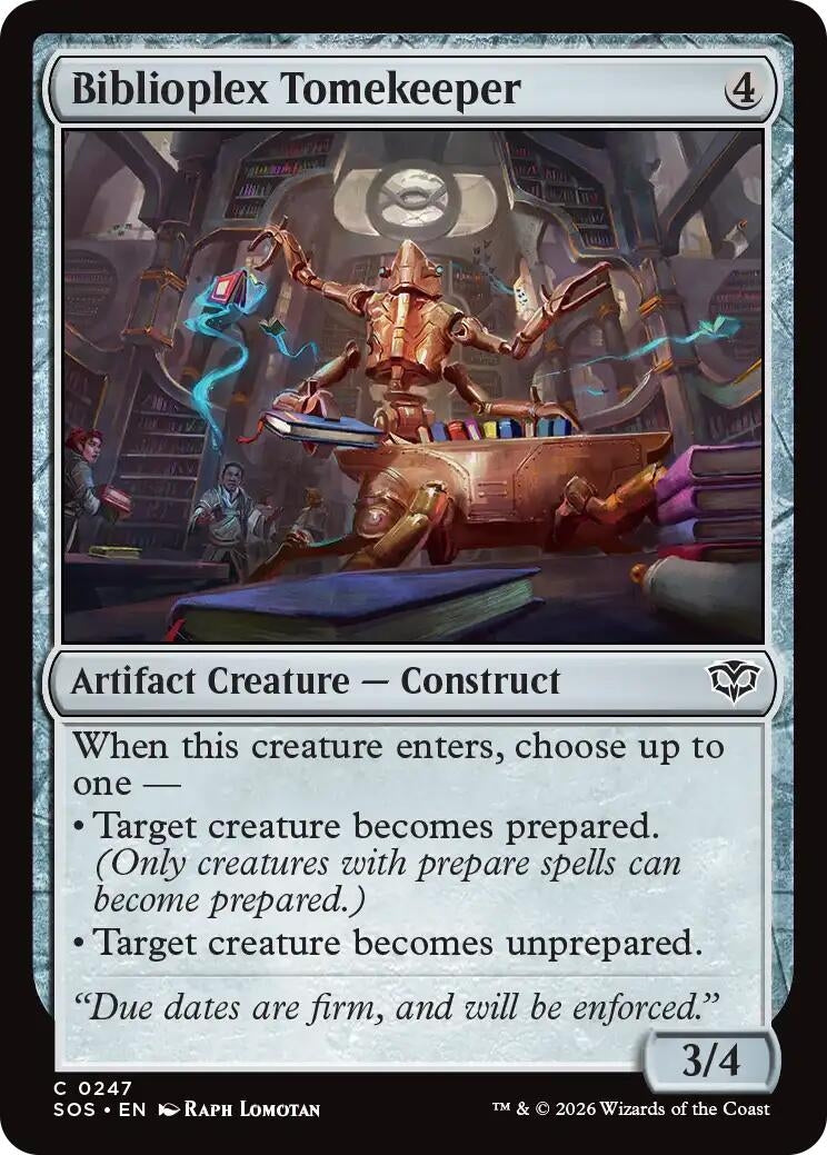 Image for Biblioplex Tomekeeper (247) (SOS) - Magic: The Gathering