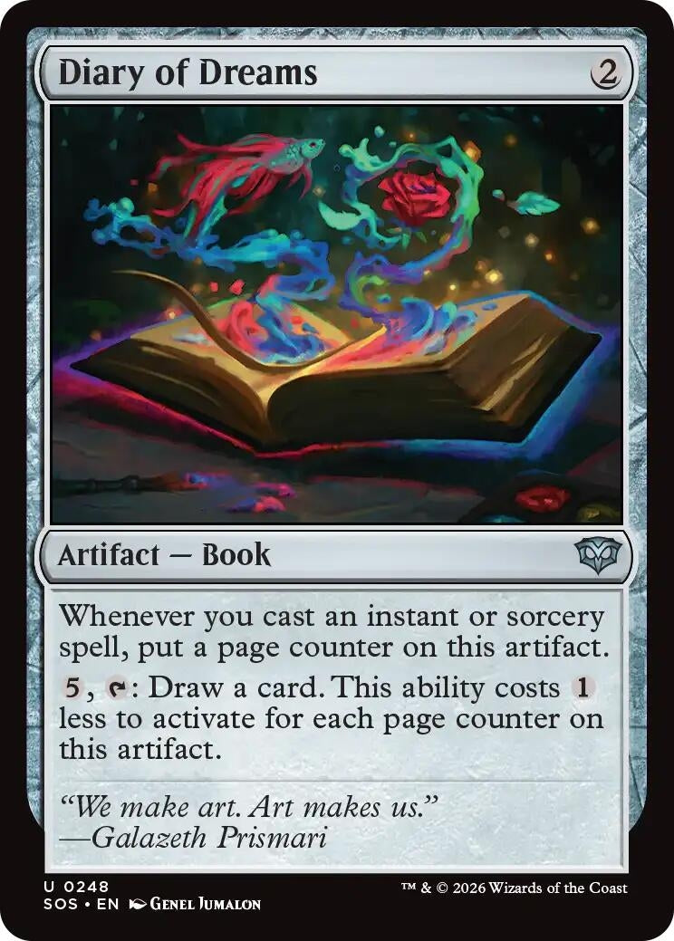 Image for Diary of Dreams (248) (SOS) - Magic: The Gathering