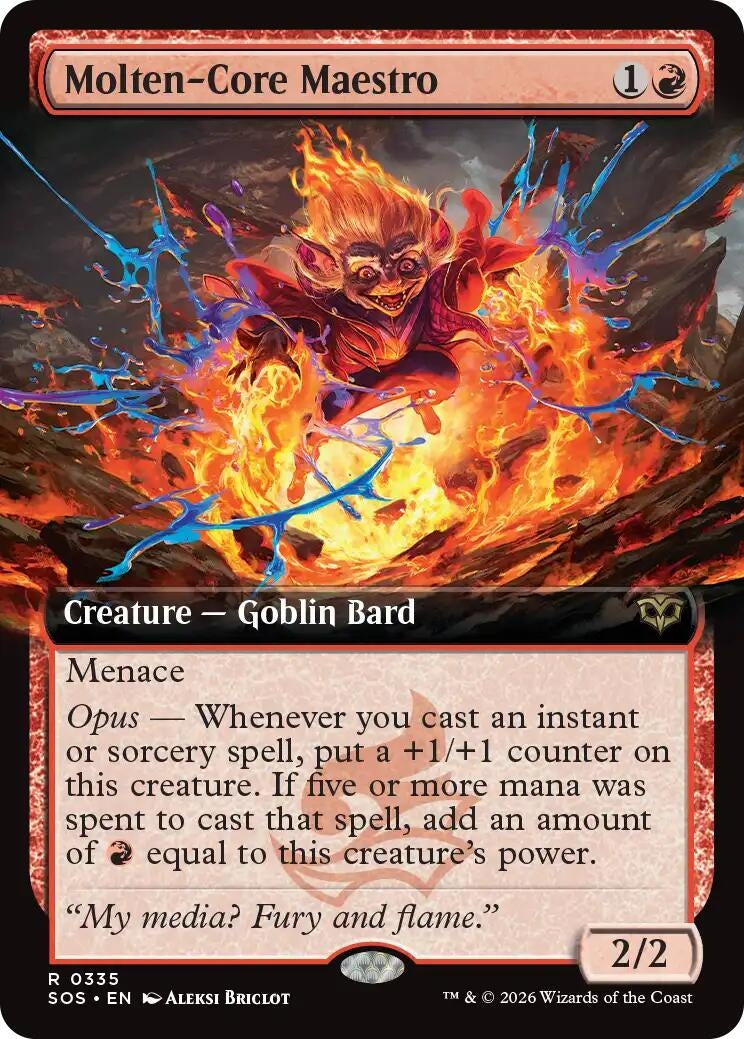 Image for Molten-Core Maestro (Extended Art) (335) (SOS) - Magic: The Gathering
