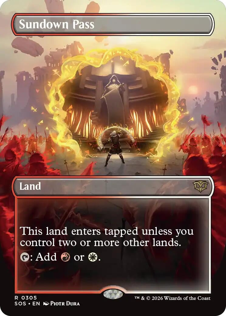 Image for Sundown Pass (Borderless) (305) (SOS) - Magic: The Gathering