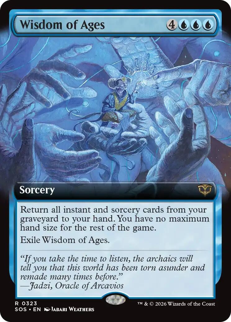 Image for Wisdom of Ages (Extended Art) (323) (SOS) - Magic: The Gathering