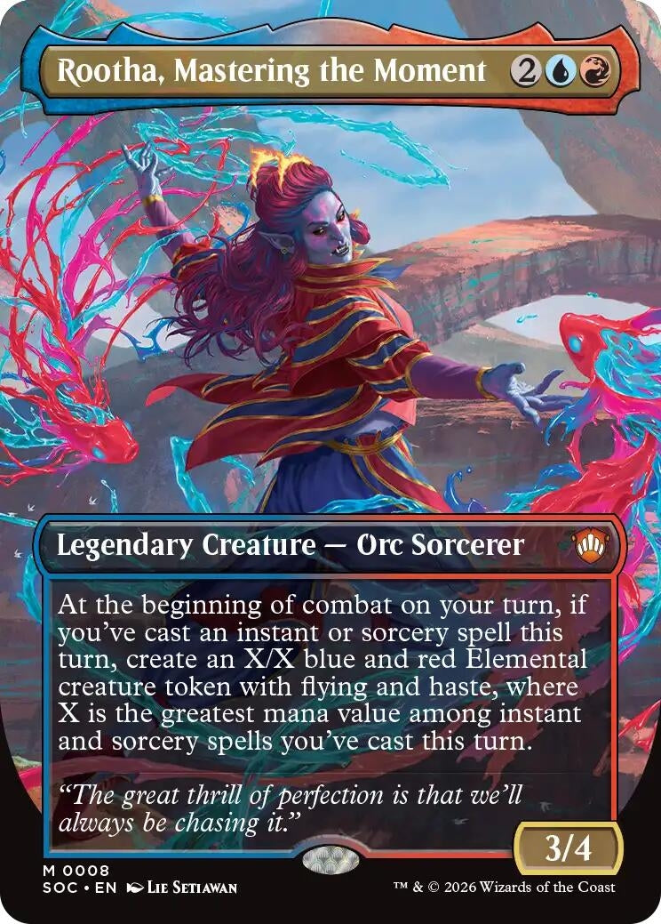 Image for Rootha, Mastering the Moment (Borderless) (8) (SOC) - Magic: The Gathering