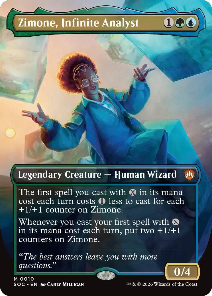 Image for Zimone, Infinite Analyst (Borderless) (10) (SOC) - Magic: The Gathering