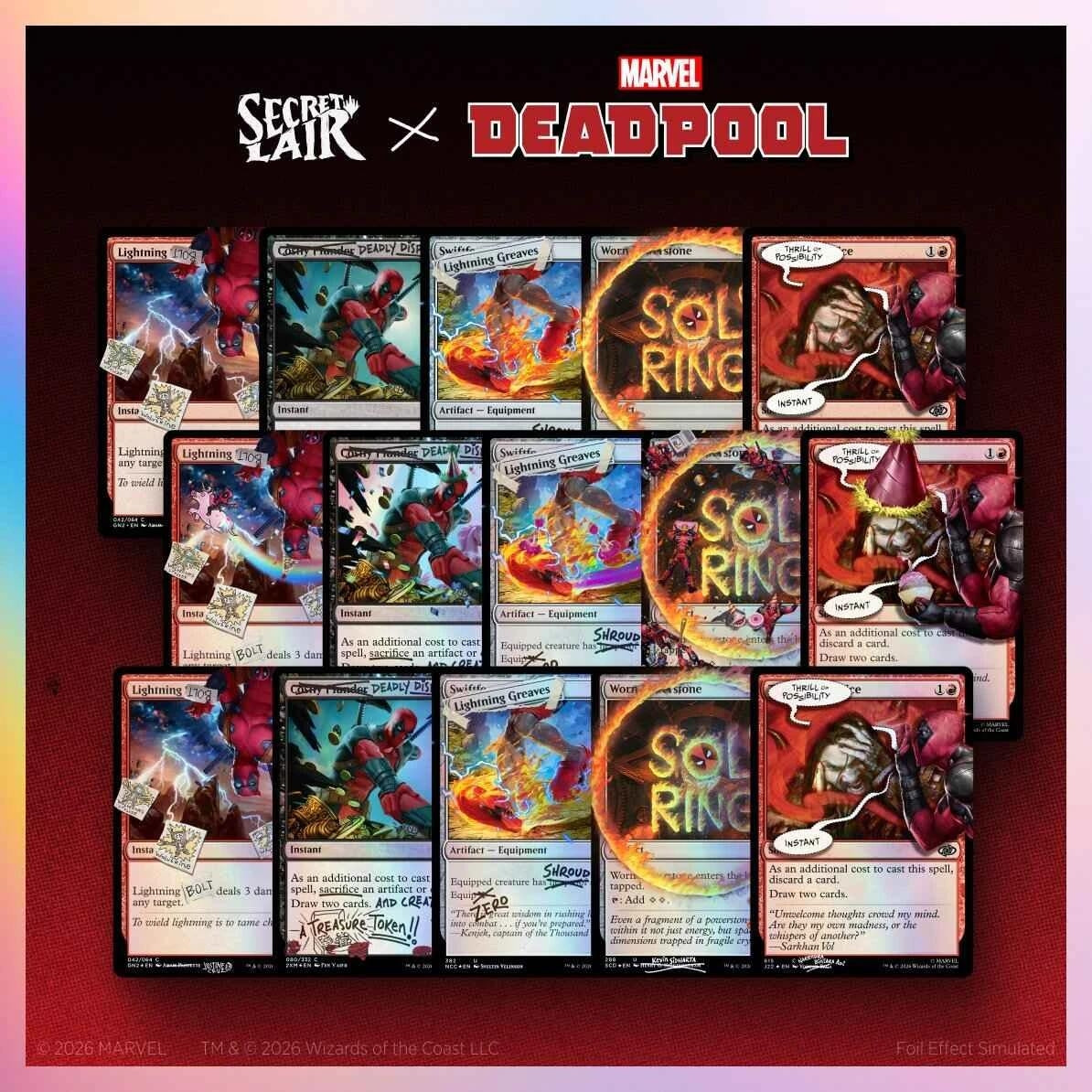 Image for Secret Lair Drop: Secret Lair x Marvel's Deadpool: FINAL_final_REALLYfinal_v7_USETHISONE(2)_Everything Bundle - Magic: The Gathering