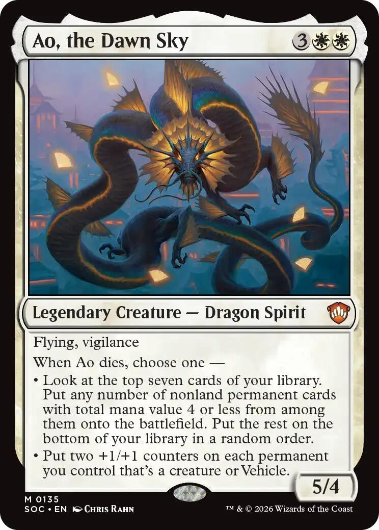 Image for Ao, the Dawn Sky (135) (SOC) - Magic: The Gathering