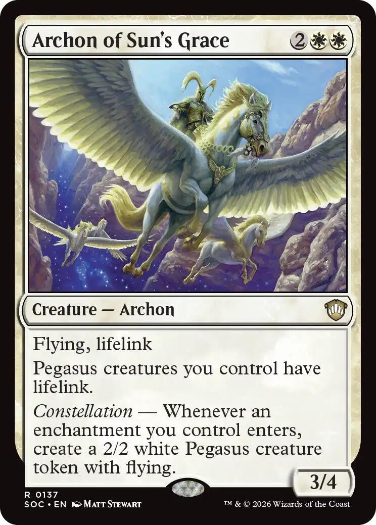 Image for Archon of Sun's Grace (137) (SOC) - Magic: The Gathering