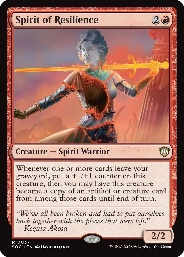 Image for Spirit of Resilience (37) (SOC) - Magic: The Gathering