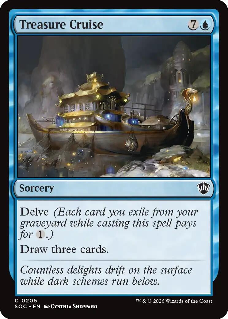 Image for Treasure Cruise (205) (SOC) - Magic: The Gathering