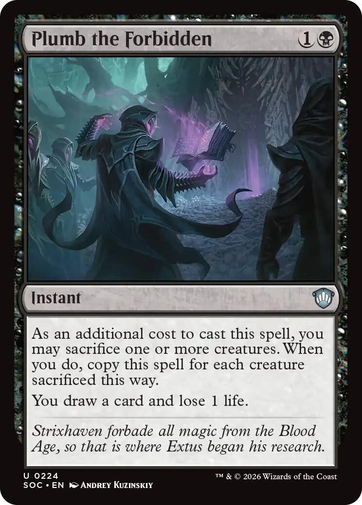 Image for Plumb the Forbidden (224) (SOC) - Magic: The Gathering