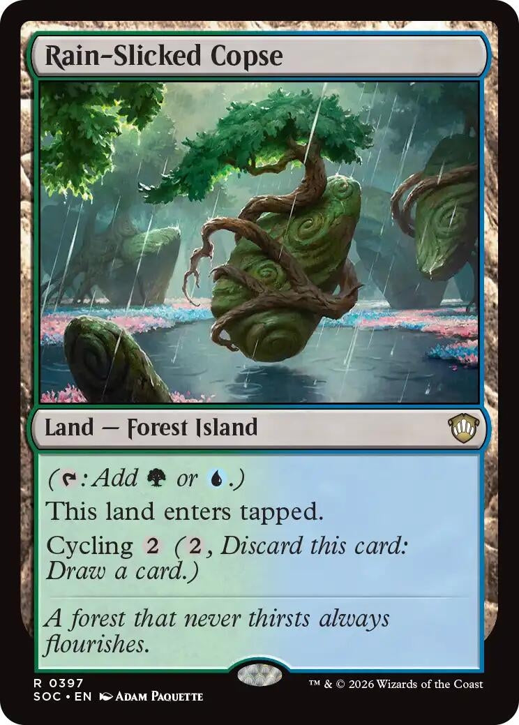 Image for Rain-Slicked Copse (397) (SOC) - Magic: The Gathering